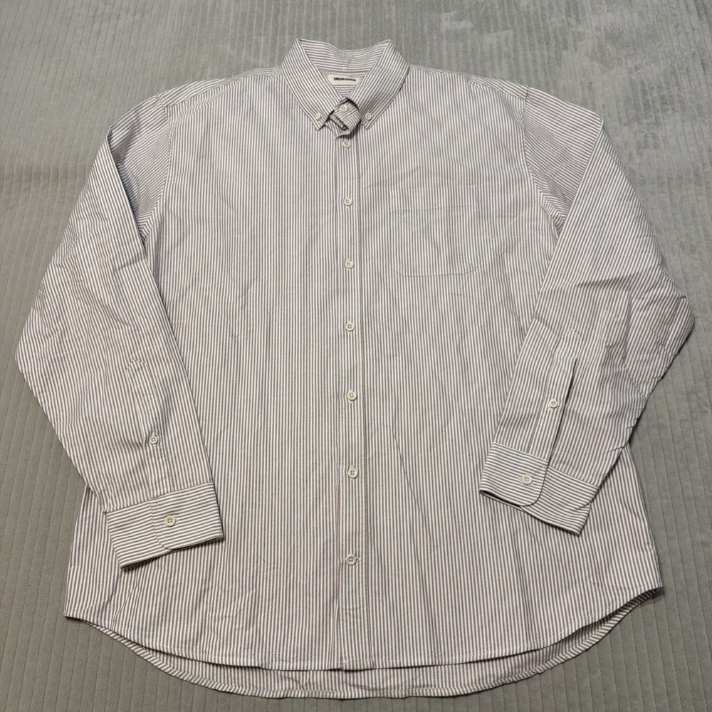 Taylor Stitch Shirt Mens 46 Oxford Button Down Long Sleeve Pocket Organic Cotton